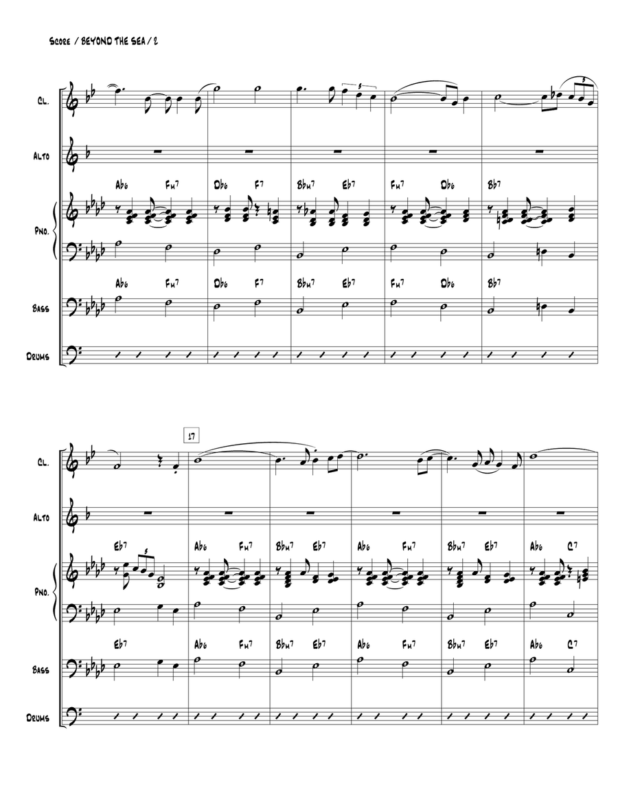 Beyond The Sea Jazz Ensemble scores gallery preview page 2