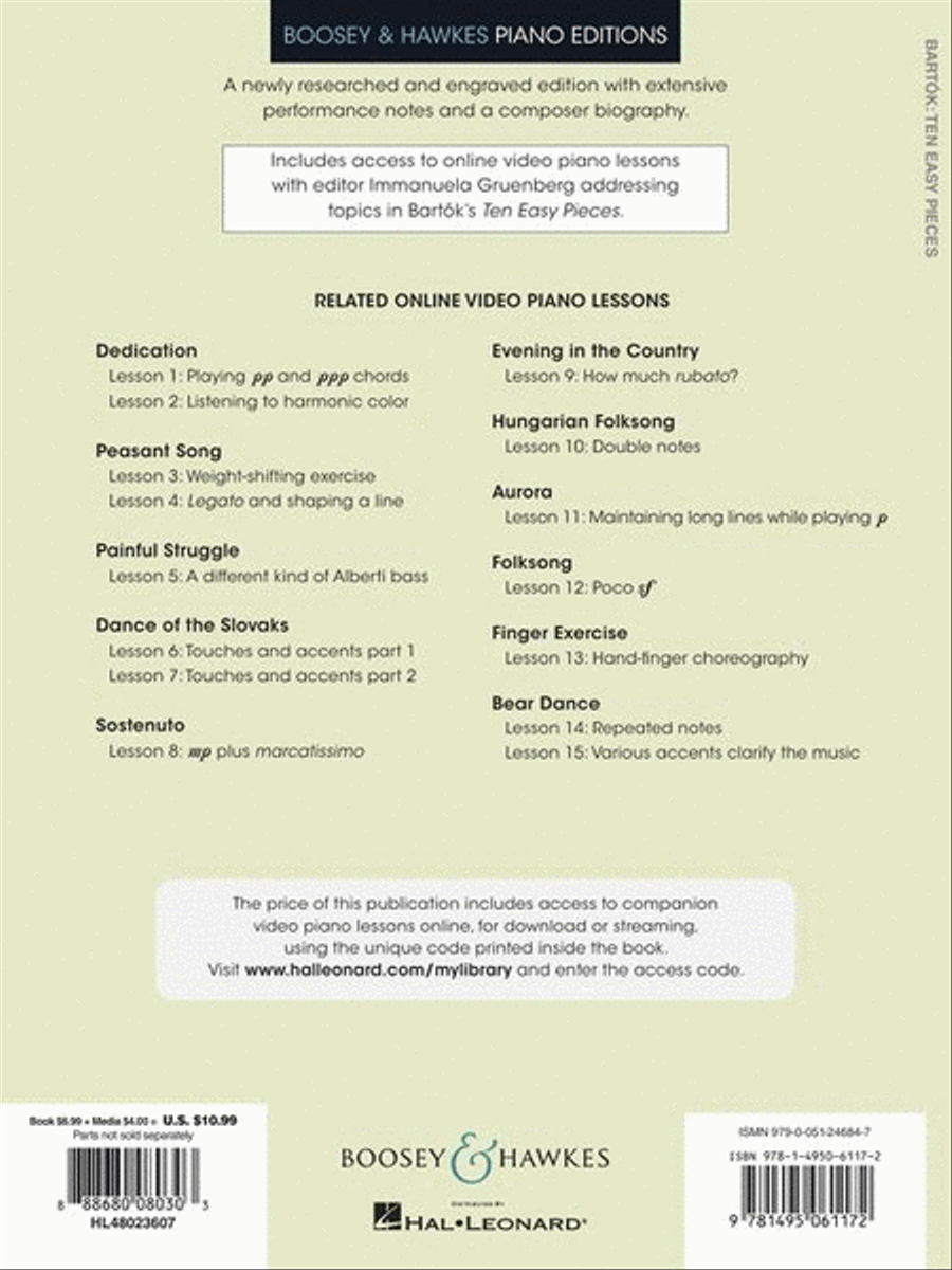 Ten Easy Pieces for Piano Piano Method scores gallery preview page 11