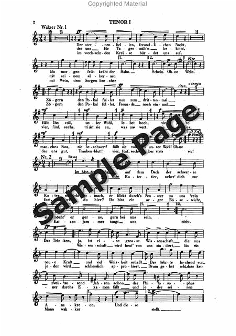 Ziehrer Cm Nachtschwaermer Op466 TTBB scores gallery preview page 3
