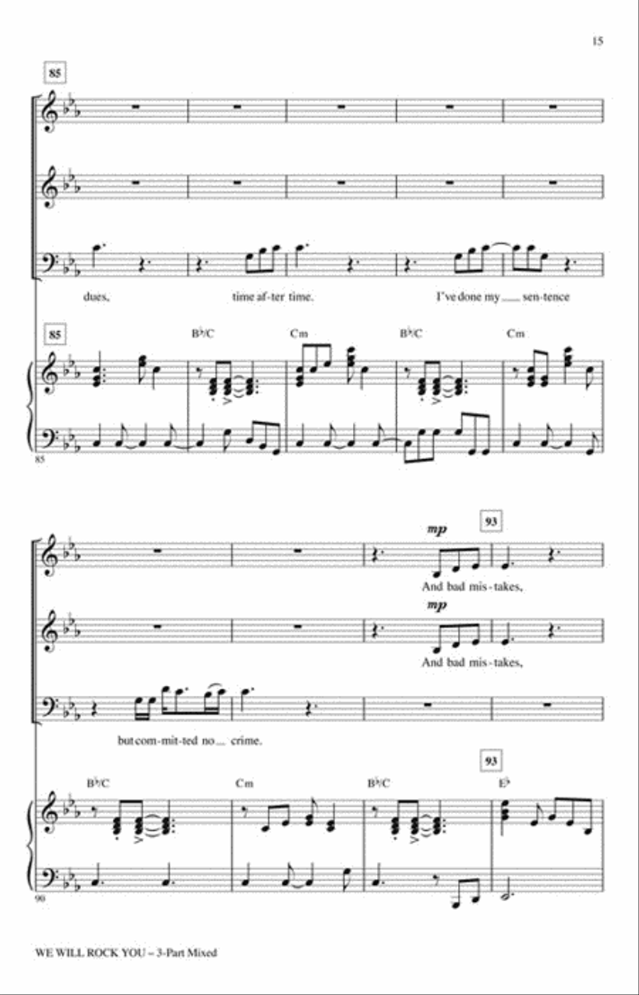 We Will Rock You We Will Rock You 3-Part scores gallery preview page 5