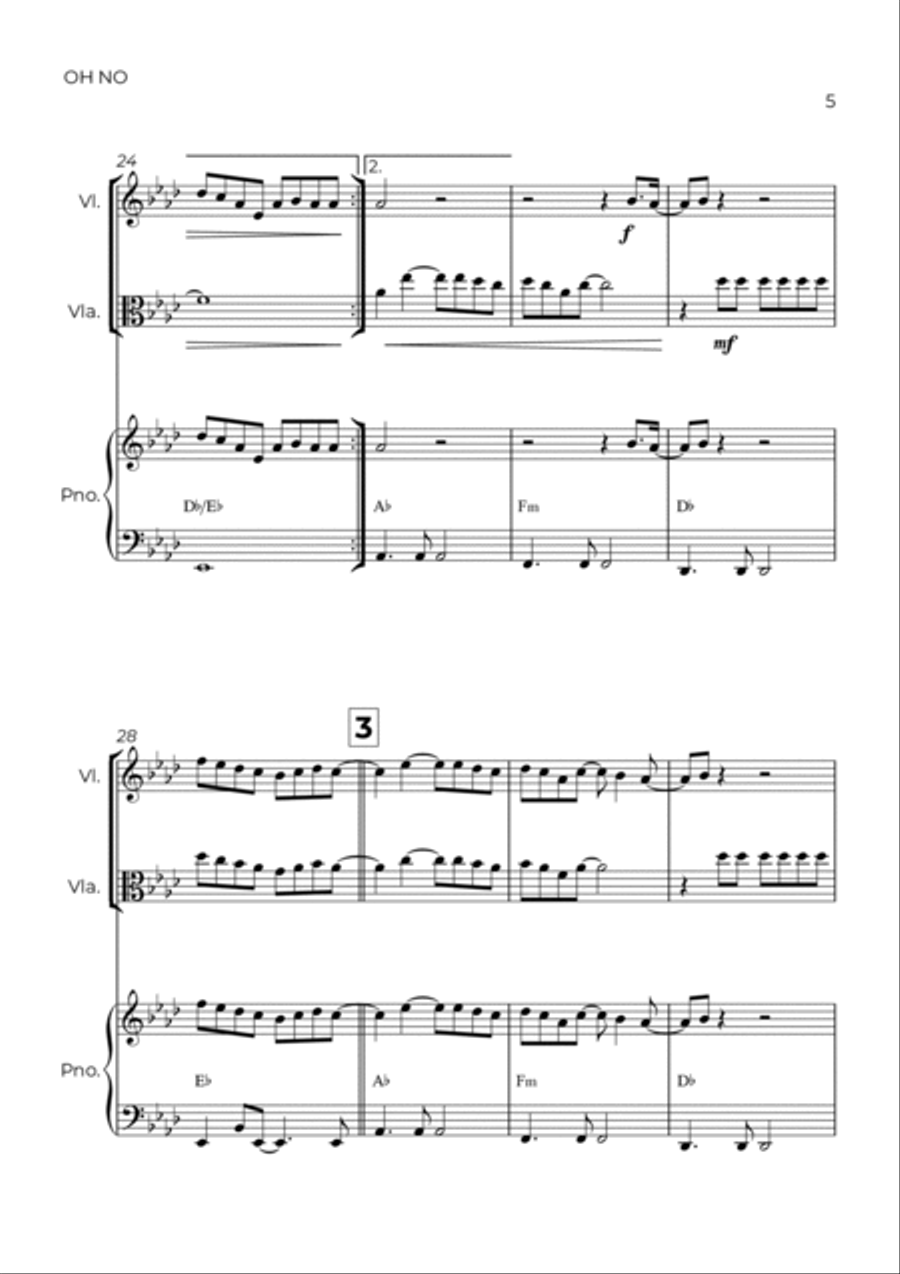 Oh No String Duet scores gallery preview page 5