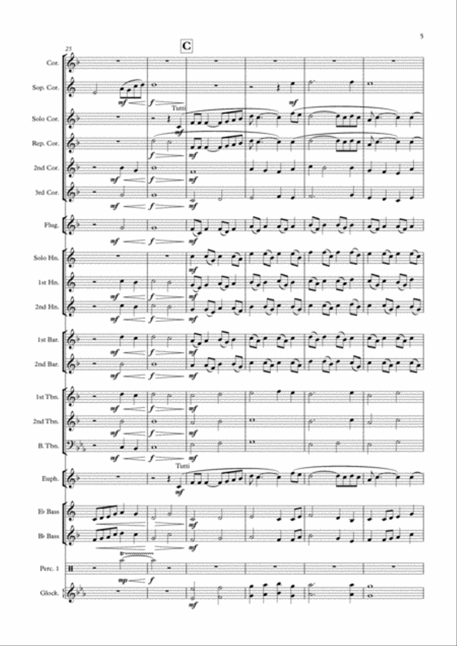 Shenandoah - Cornet Solo with Brass Band Brass Band scores gallery preview page 5