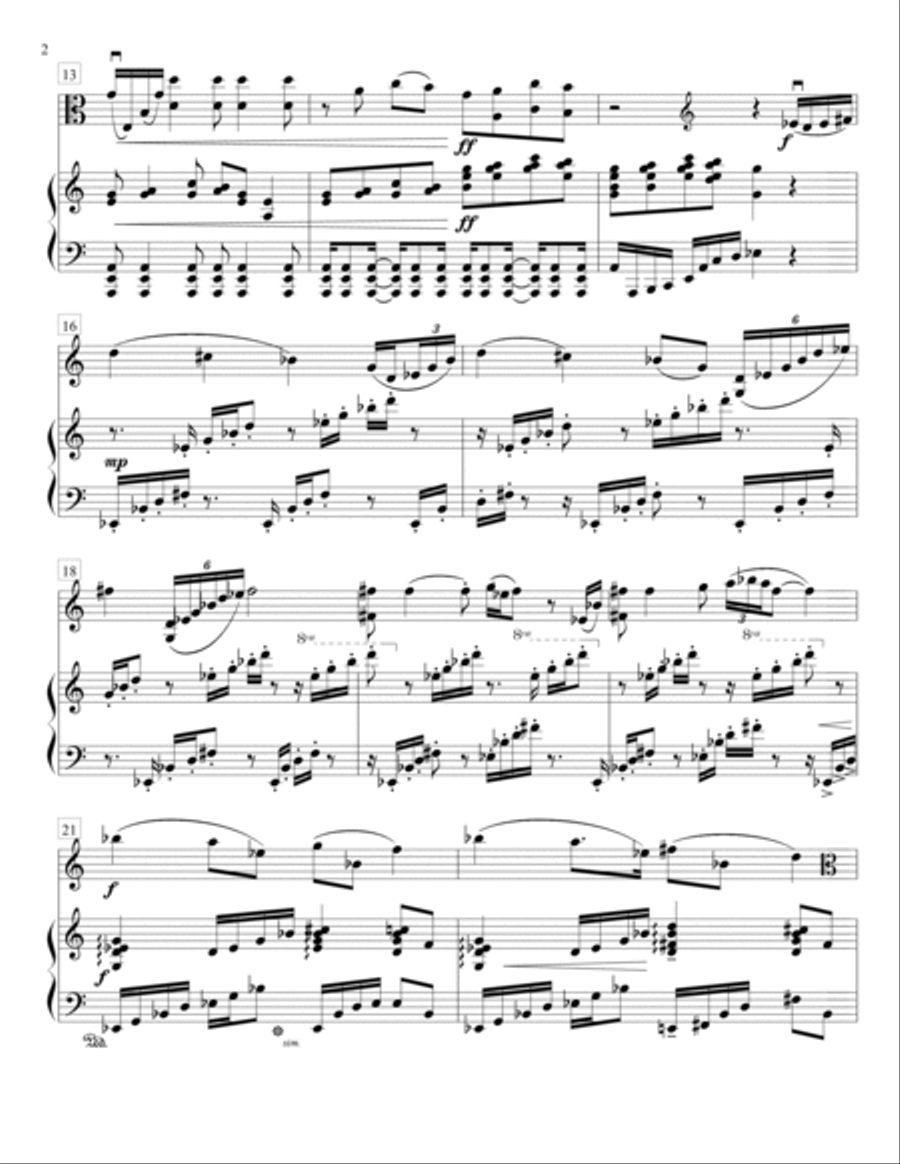 Sonata for Viola and Piano Piano Accompaniment scores gallery preview page 2