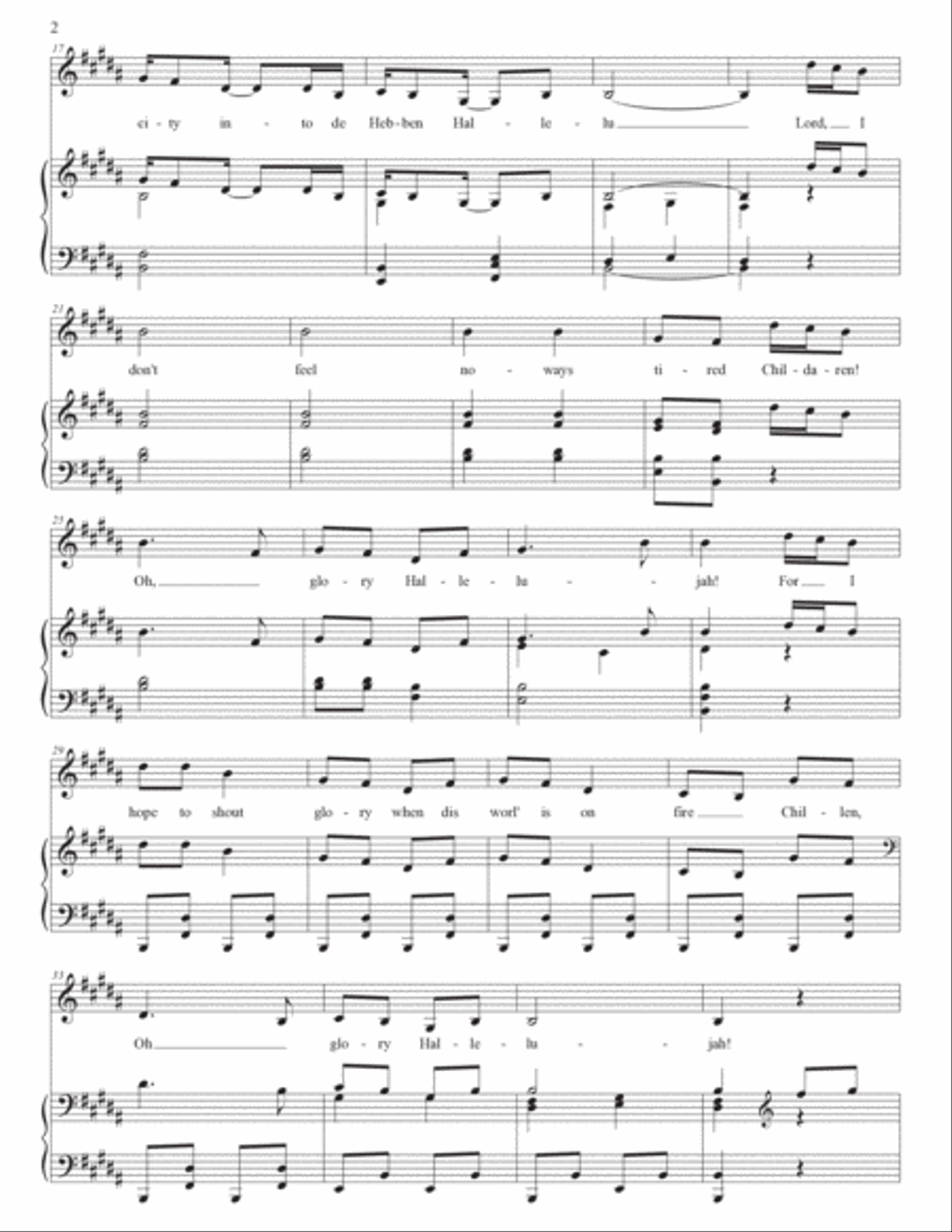 BURLEIGH: I don’t feel no-ways tired (transposed to B major) Voice scores gallery preview page 3