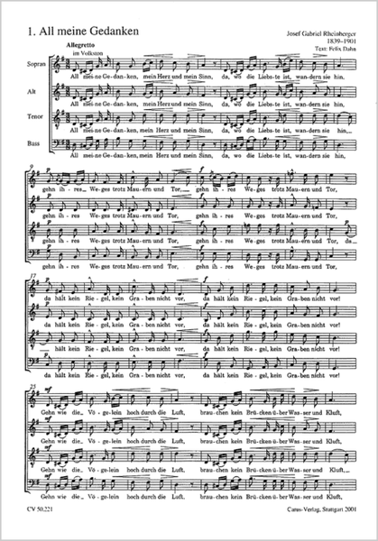 Weltliche Chormusik III fur gemischte Stimmen (Gesamtausgabe, Bd. 21)