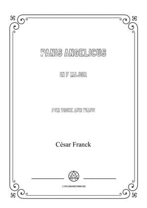 Book cover for Franck-Panis angelicus in F Major,for voice and piano