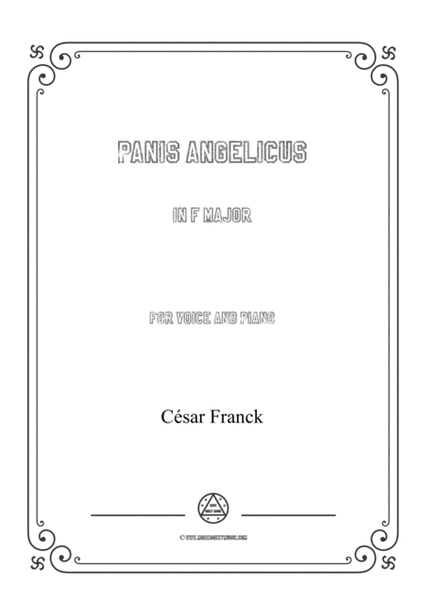 Franck-Panis angelicus in F Major,for voice and piano image number null
