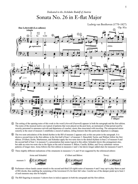 Sonata No. 26 in E-flat Major, Op. 81a