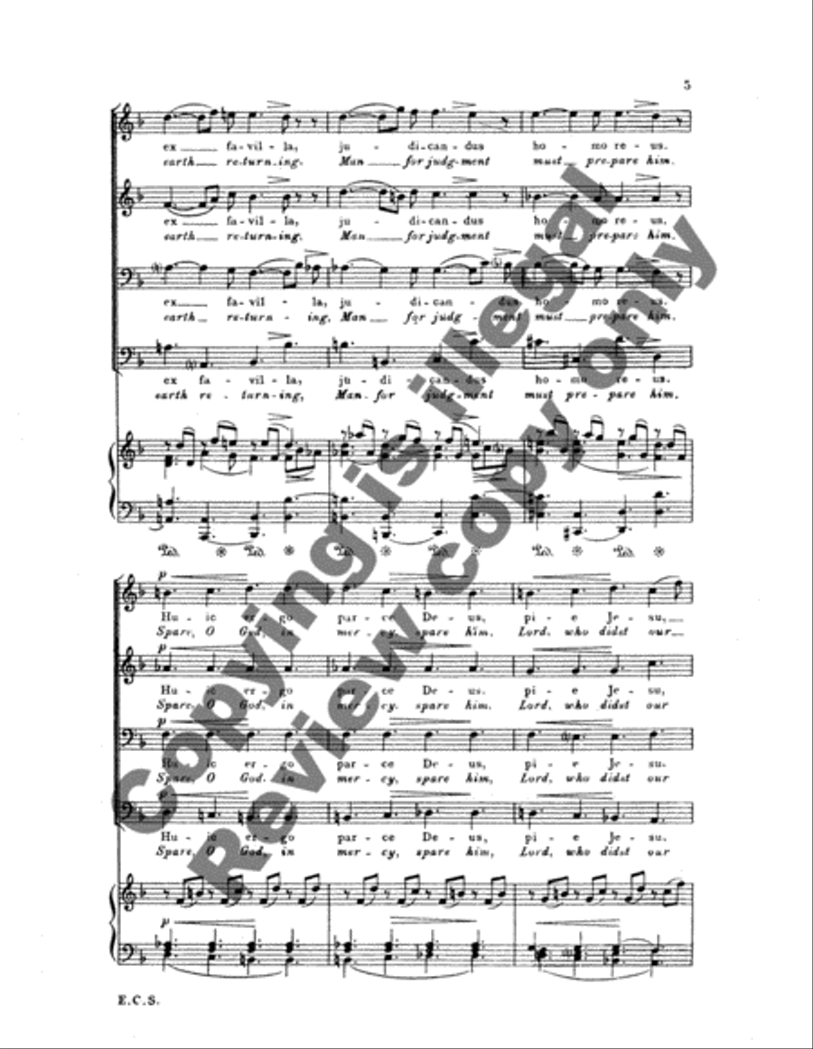 Requiem: Lacrymosa (Day of Sadness) TTBB scores gallery preview page 7