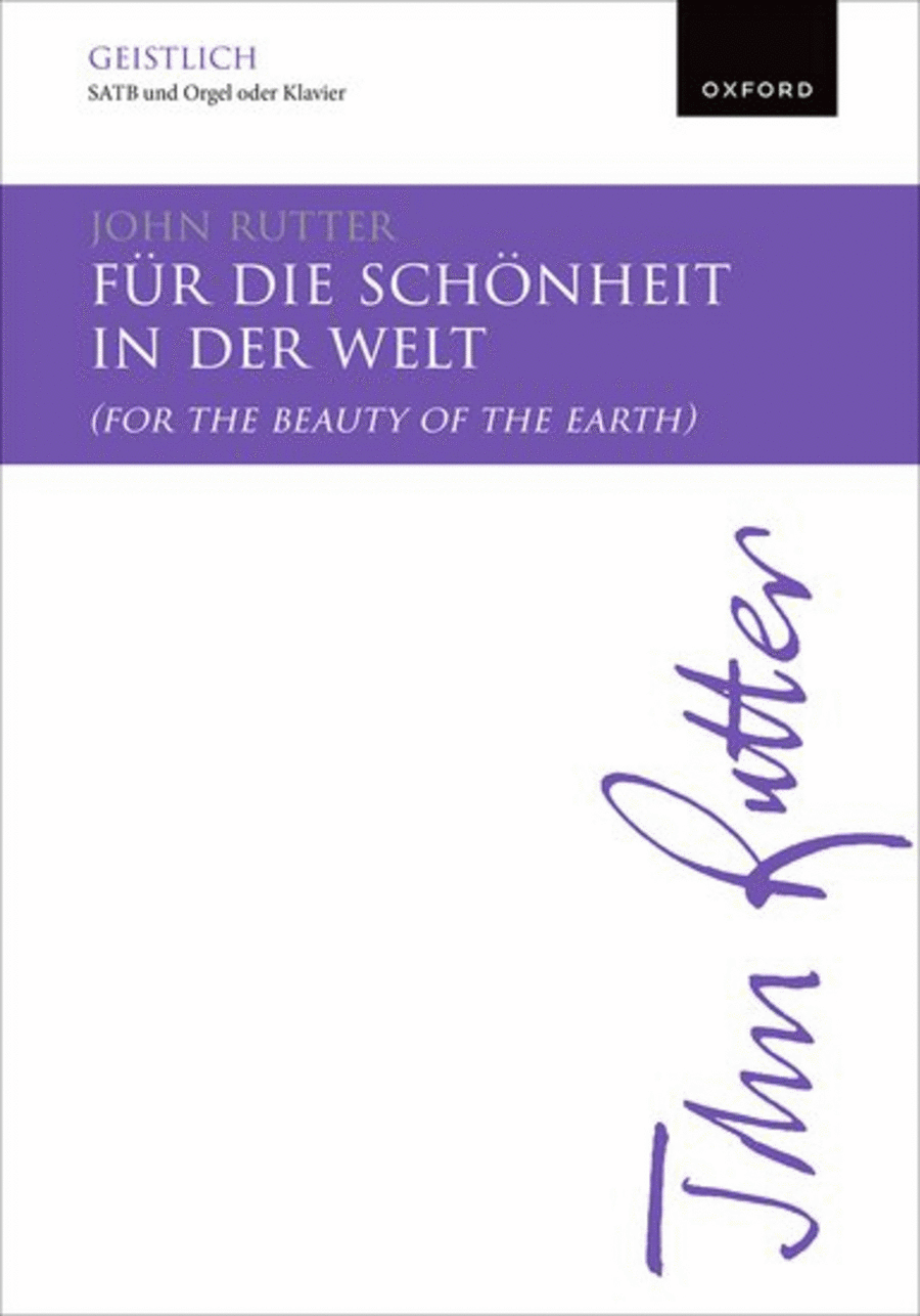 Fur die Schonheit in der Welt (For the beauty of the earth)