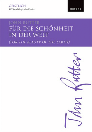 Book cover for Fur die Schonheit in der Welt (For the beauty of the earth)