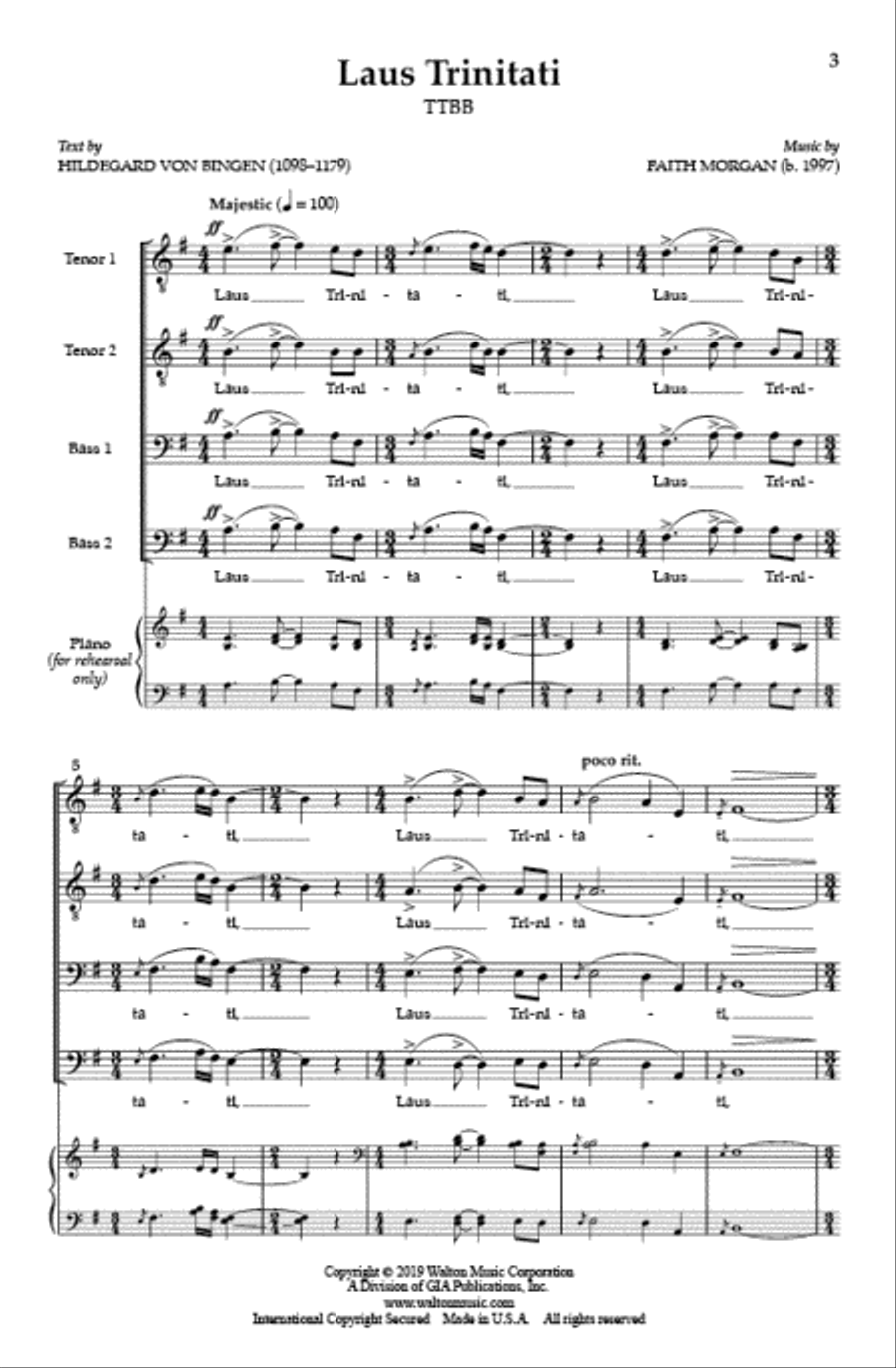 Laus Trinitati (TTBB) Laus Trinitati (TTBB) TTBB scores gallery preview page 2