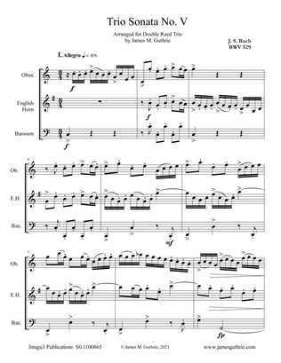 BACH: Trio Sonata No. 5 BWV 529 for Double Reed Trio