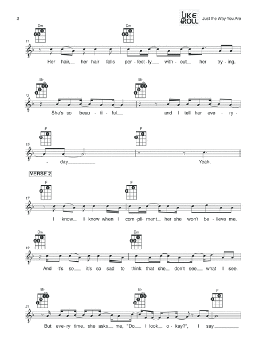 Just The Way You Are Ukulele scores gallery preview page 2