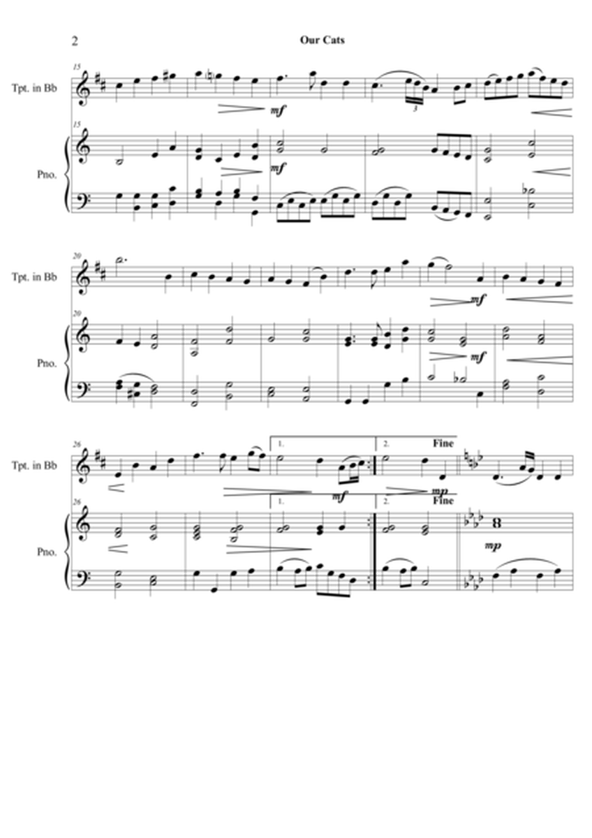 Our Cats: A Suite of 6 pieces: for trumpet and piano image number null