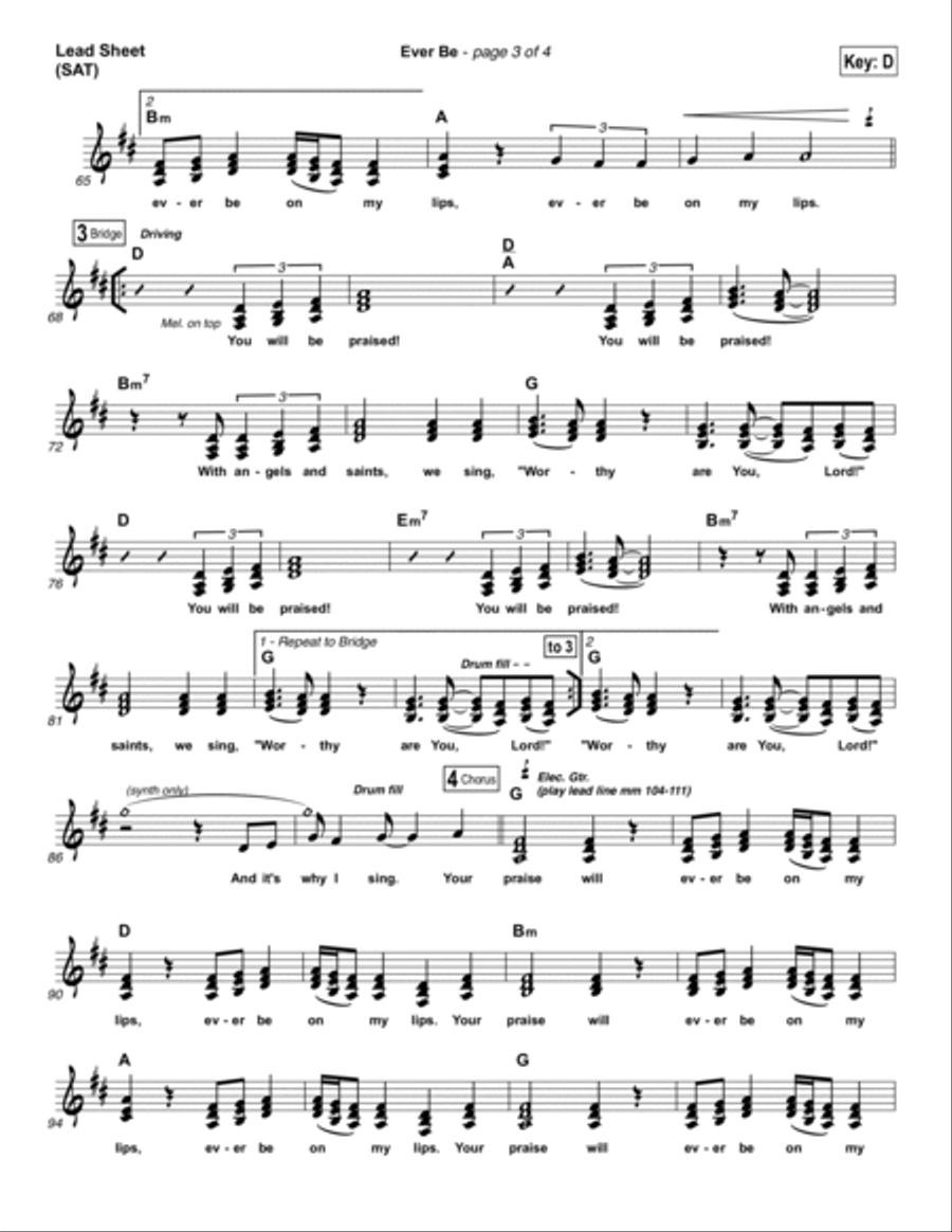 Ever Be Ever Be Piano scores gallery preview page 3