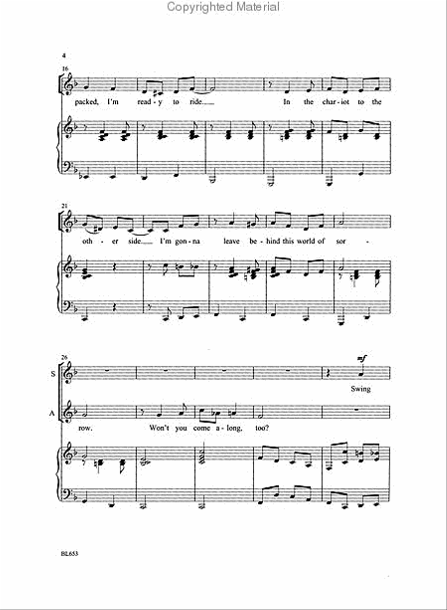 When The Chariot Takes Me Home Choir scores gallery preview page 3