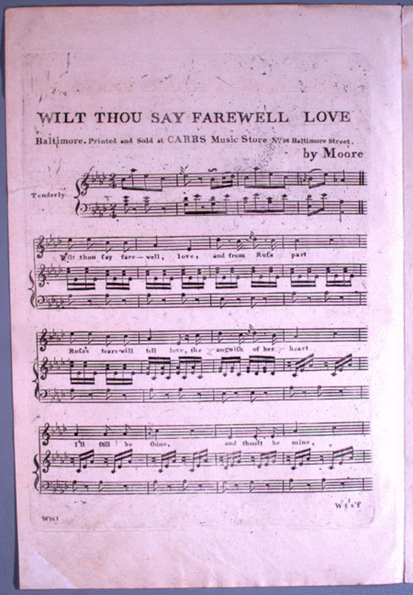 Wilt Thou Say Farewell Love