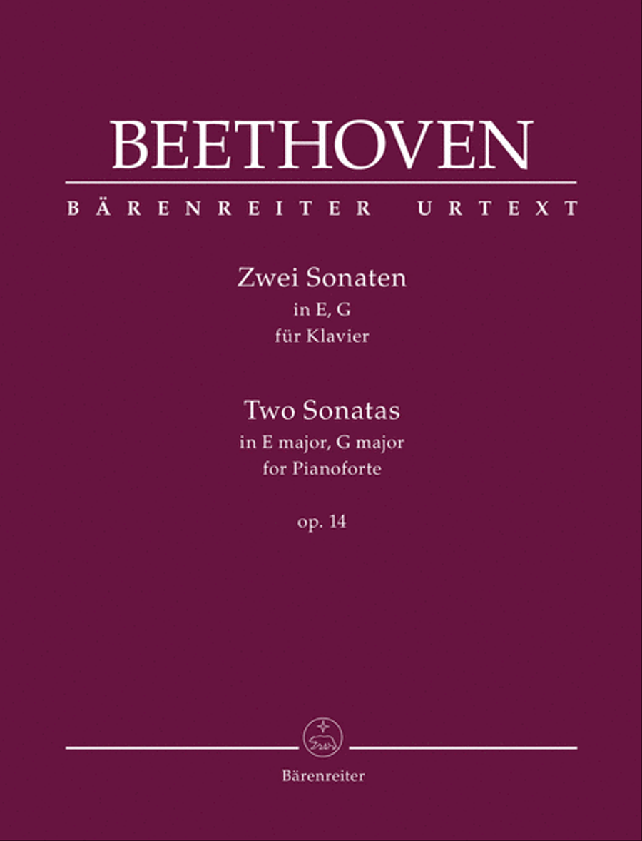 Two Sonatas for Pianoforte E major, G major op. 14 Piano Solo scores gallery preview page 1