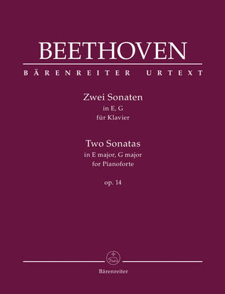 Book cover for Two Sonatas for Pianoforte E major, G major op. 14