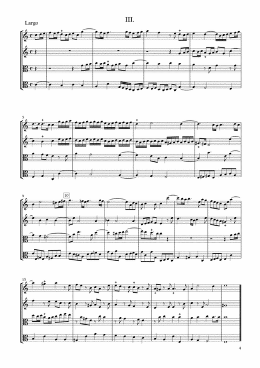 Sonata Op.34-6 for Two Violins & Two Violas image number null