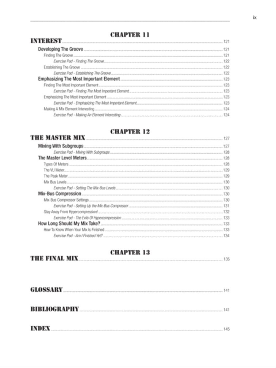 Audio Mixing Boot Camp Textbook scores gallery preview page 18