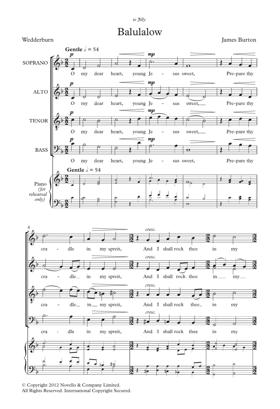 Balulalow 4-Part scores gallery preview page 1
