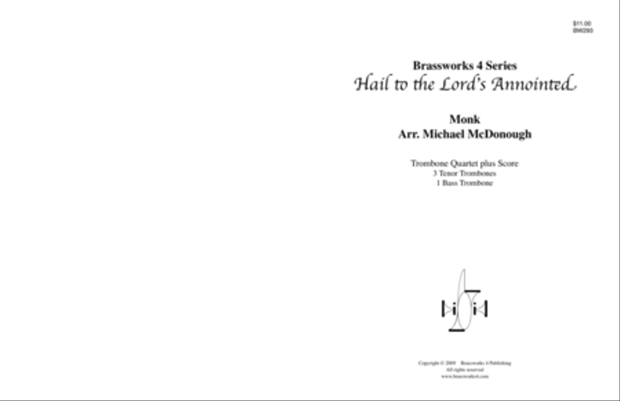 Hail to the Lord's Annointed Trombone Quartet scores gallery preview page 1