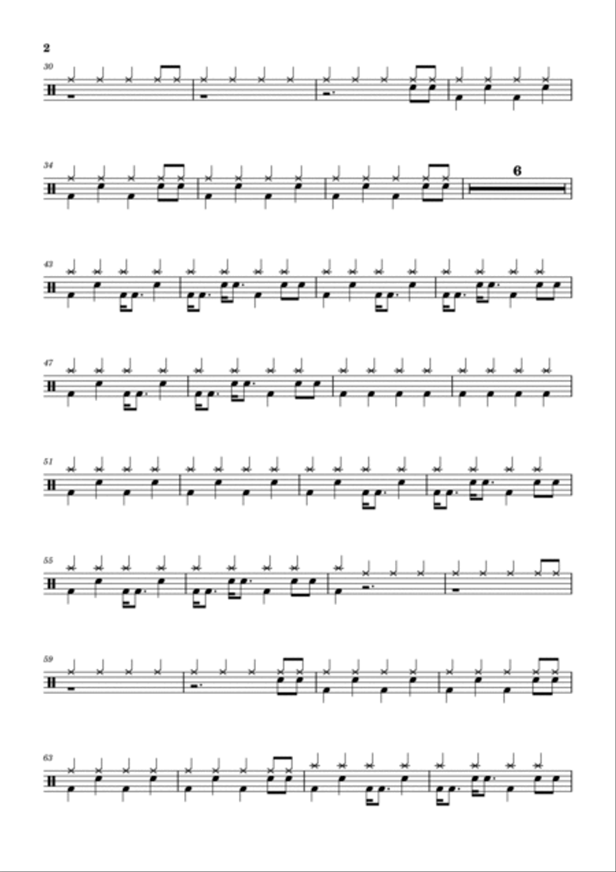 There's No Home For You Here Drum Set scores gallery preview page 2