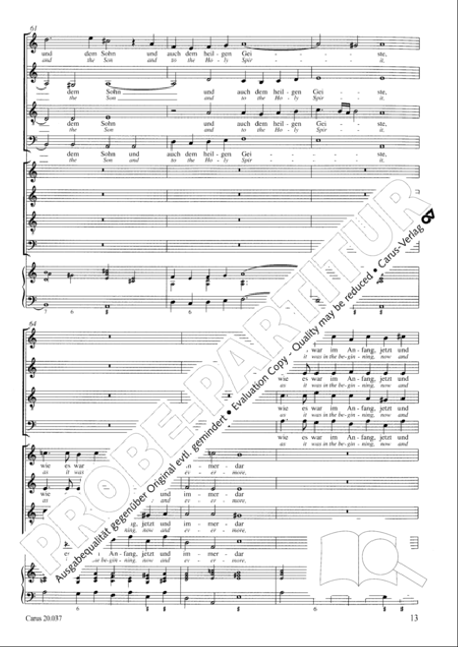 An den Wassern zu Babel sassen wir 4-Part scores gallery preview page 14
