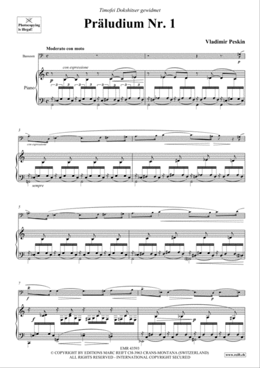 Praludium No. 1 Bassoon Solo scores gallery preview page 3