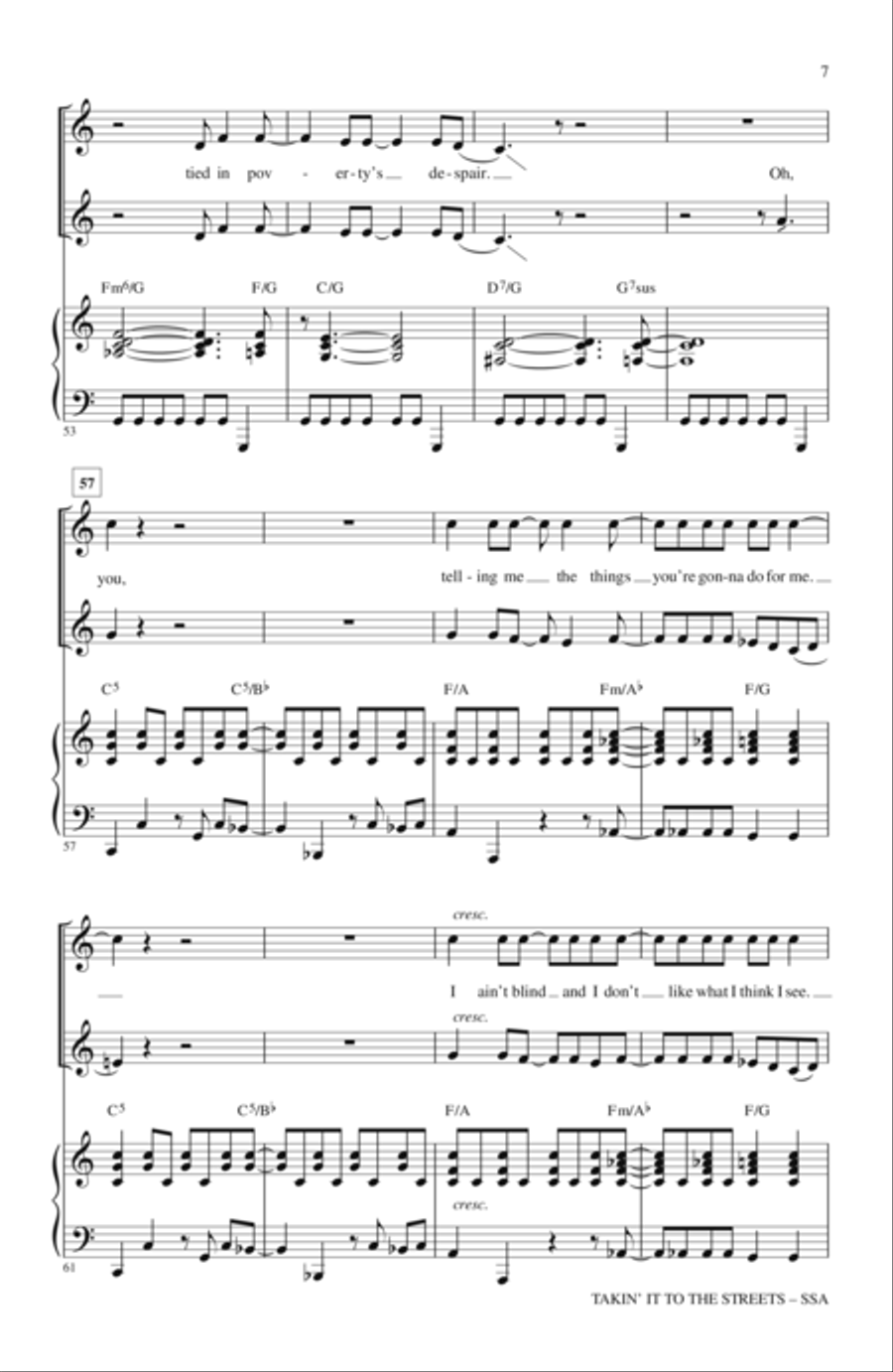 Takin' It To The Streets Takin' It To The Streets SSA scores gallery preview page 6