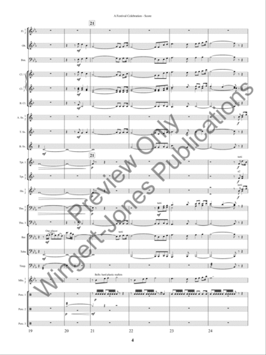 A Festival Celebration A Festival Celebration Concert Band scores gallery preview page 7