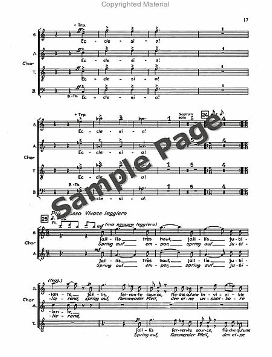 Sutermeister H Ecclesia Kantate (1972/73) 4-Part scores gallery preview page 18