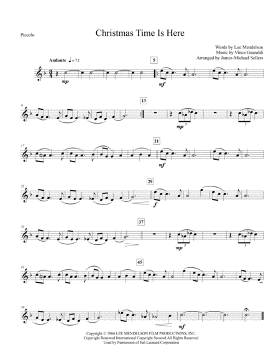 Christmas Time Is Here Christmas Time Is Here Flute Choir scores gallery preview page 6