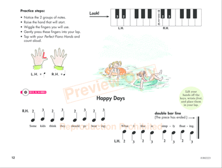 The All-in-One Approach to Succeeding at the Piano, Preparatory Book A Piano Method scores gallery preview page 4