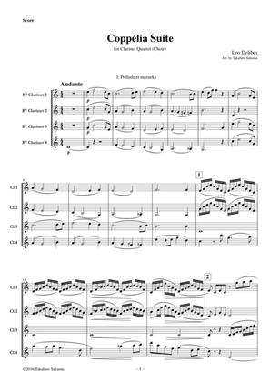 Coppelia Suite for Clarinet Quartet