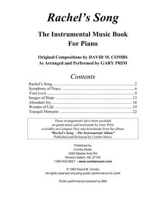 Rachel's Song - The Instrument Music Book for Piano