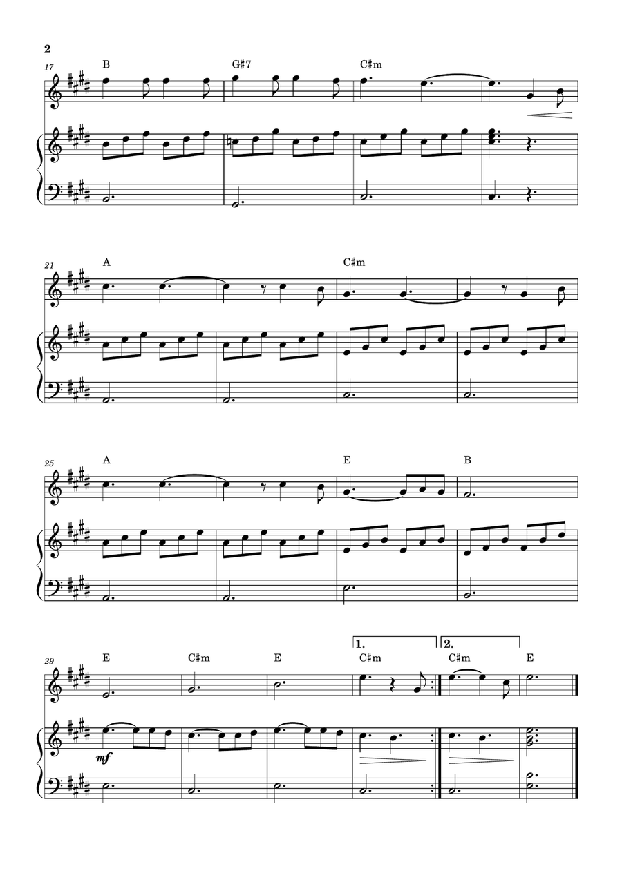 Hallelujah Piano scores gallery preview page 2