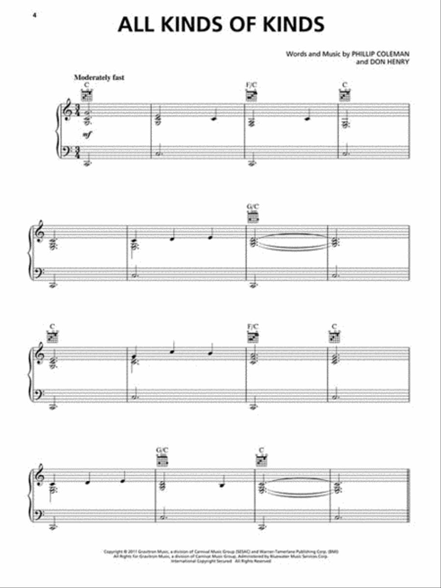Miranda Lambert – Four the Record Piano, Vocal, Guitar scores gallery preview page 3