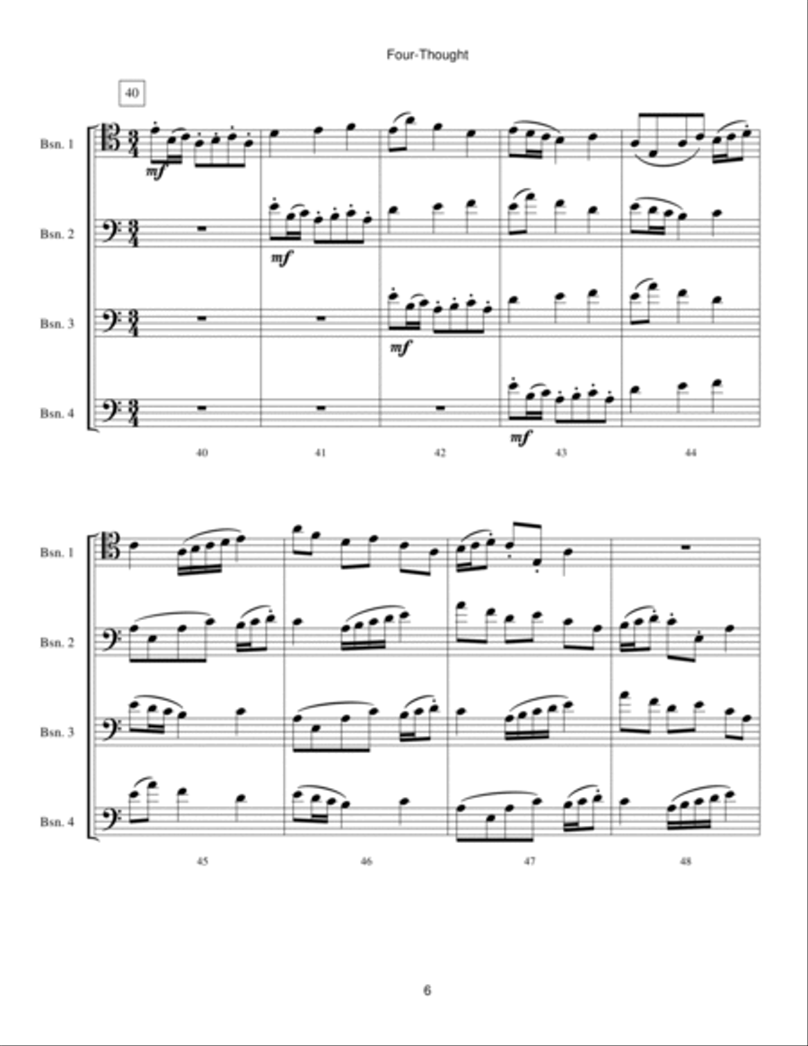 Four-Thought Four-Thought Woodwind Quartet scores gallery preview page 6