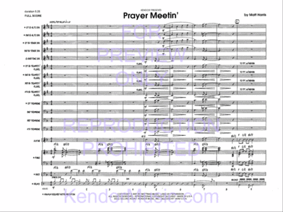 Prayer Meetin' Jazz Ensemble scores gallery preview page 3