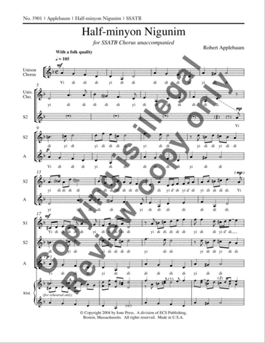 <br>Sheet music extract