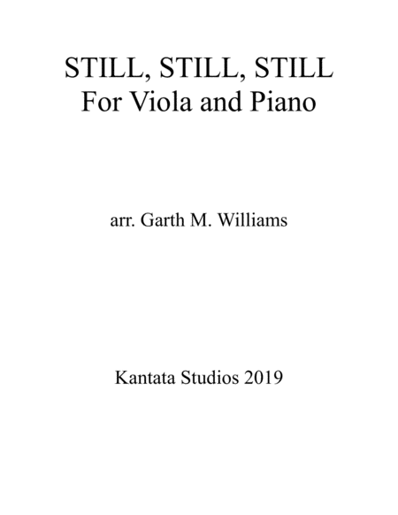 STILL, STILL, STILL FOR SOLO VIOLA AND PIANO image number null