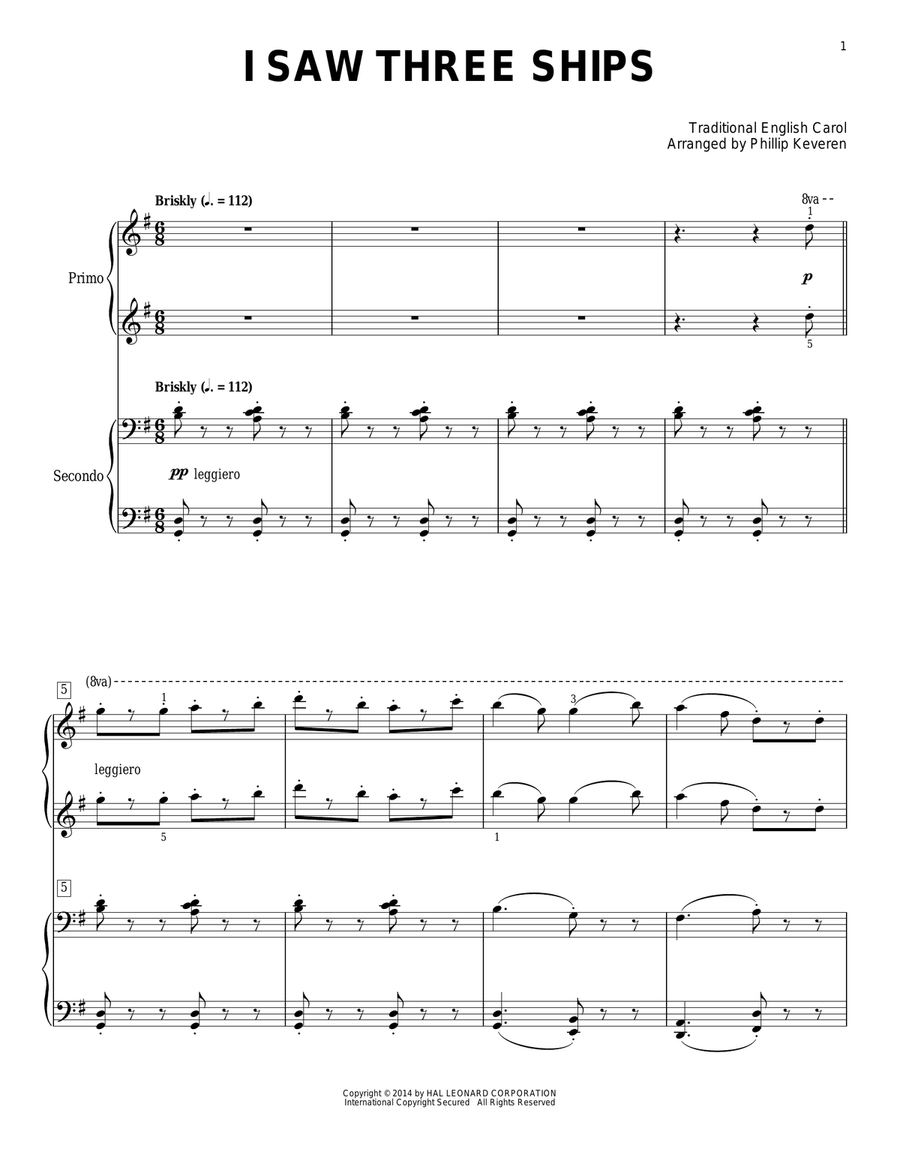 I Saw Three Ships (arr. Phillip Keveren)