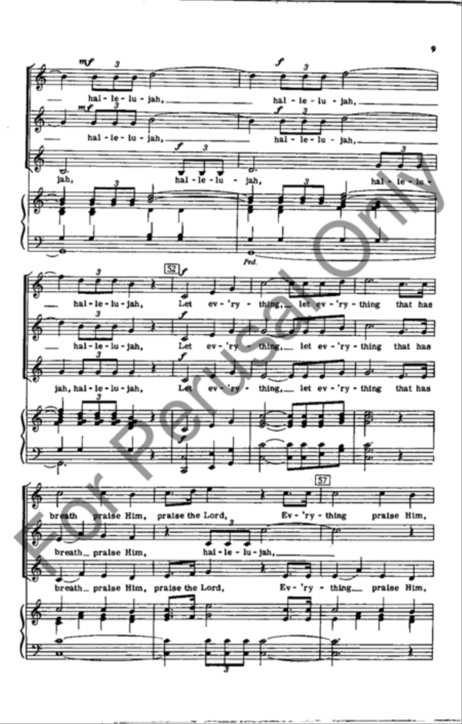 Hallelujah, Praise Ye The Lord SSA scores gallery preview page 8