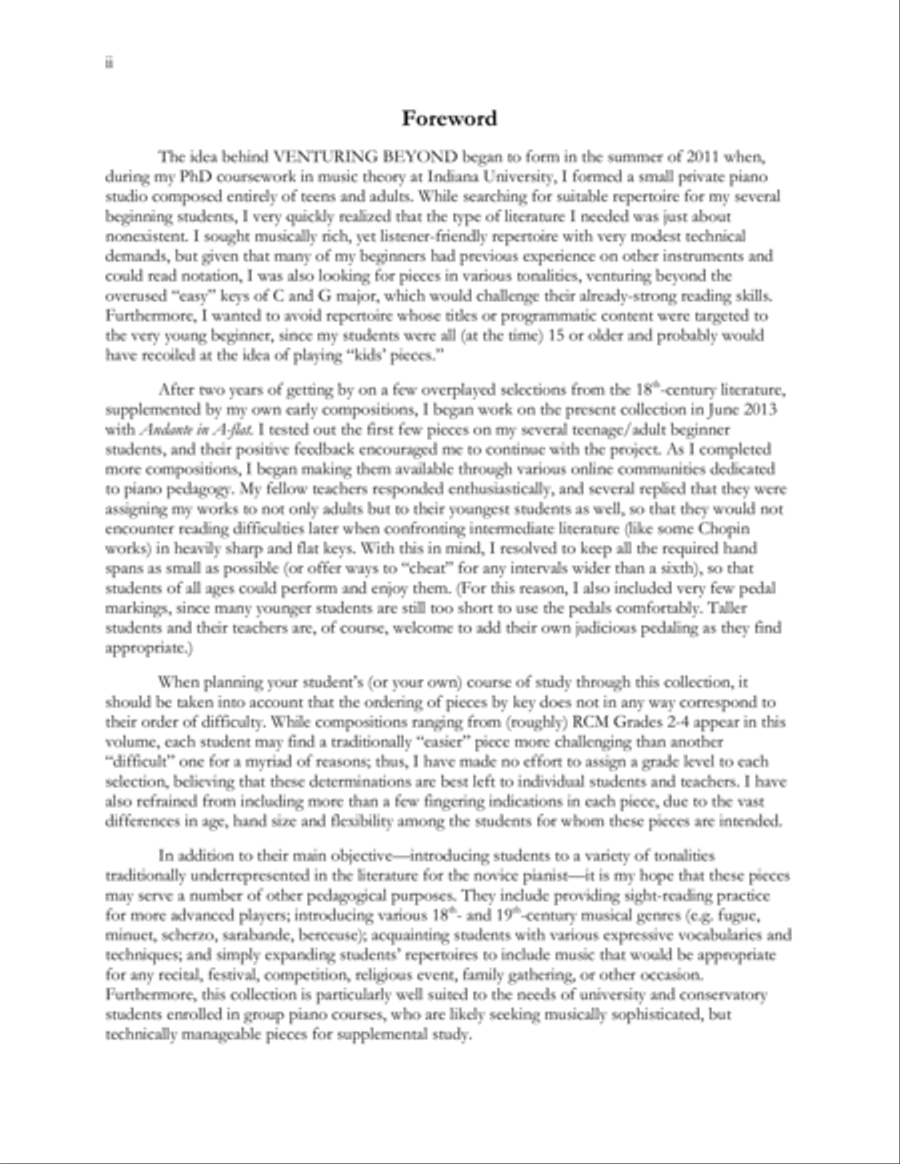 Venturing Beyond Piano Solo scores gallery preview page 6