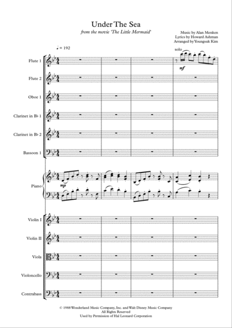 Under The Sea Chamber Orchestra scores gallery preview page 2