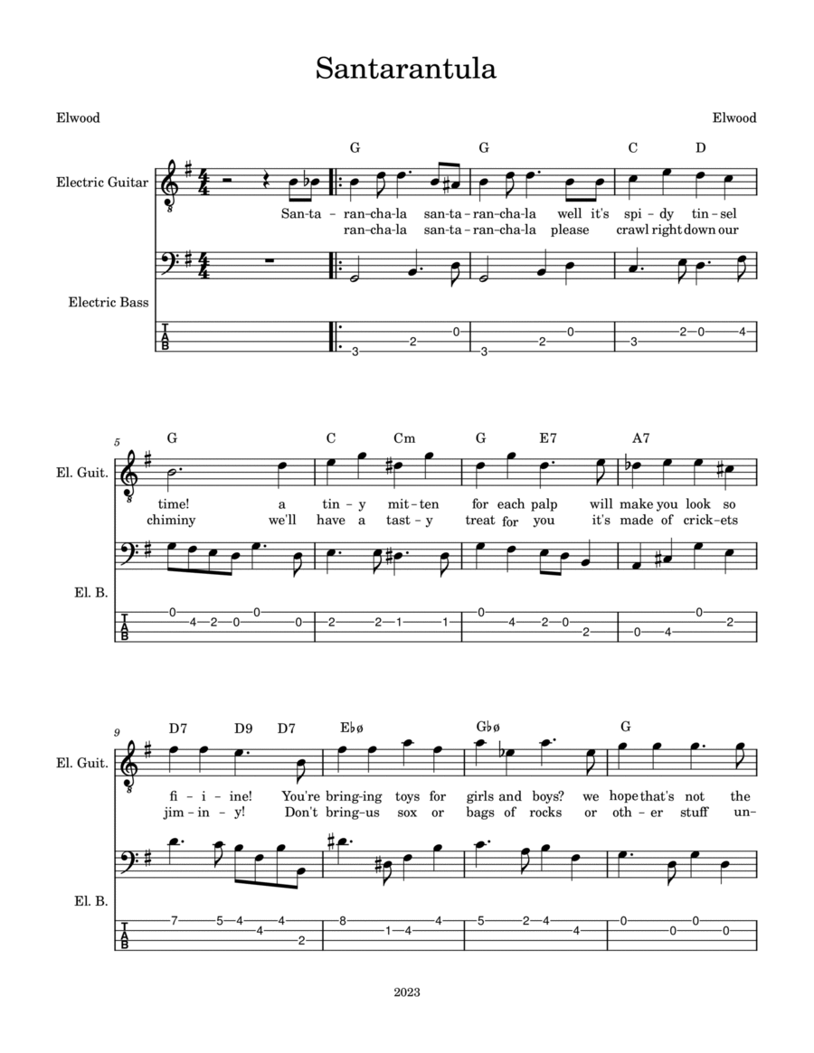 Santarantula Piano scores gallery preview page 1