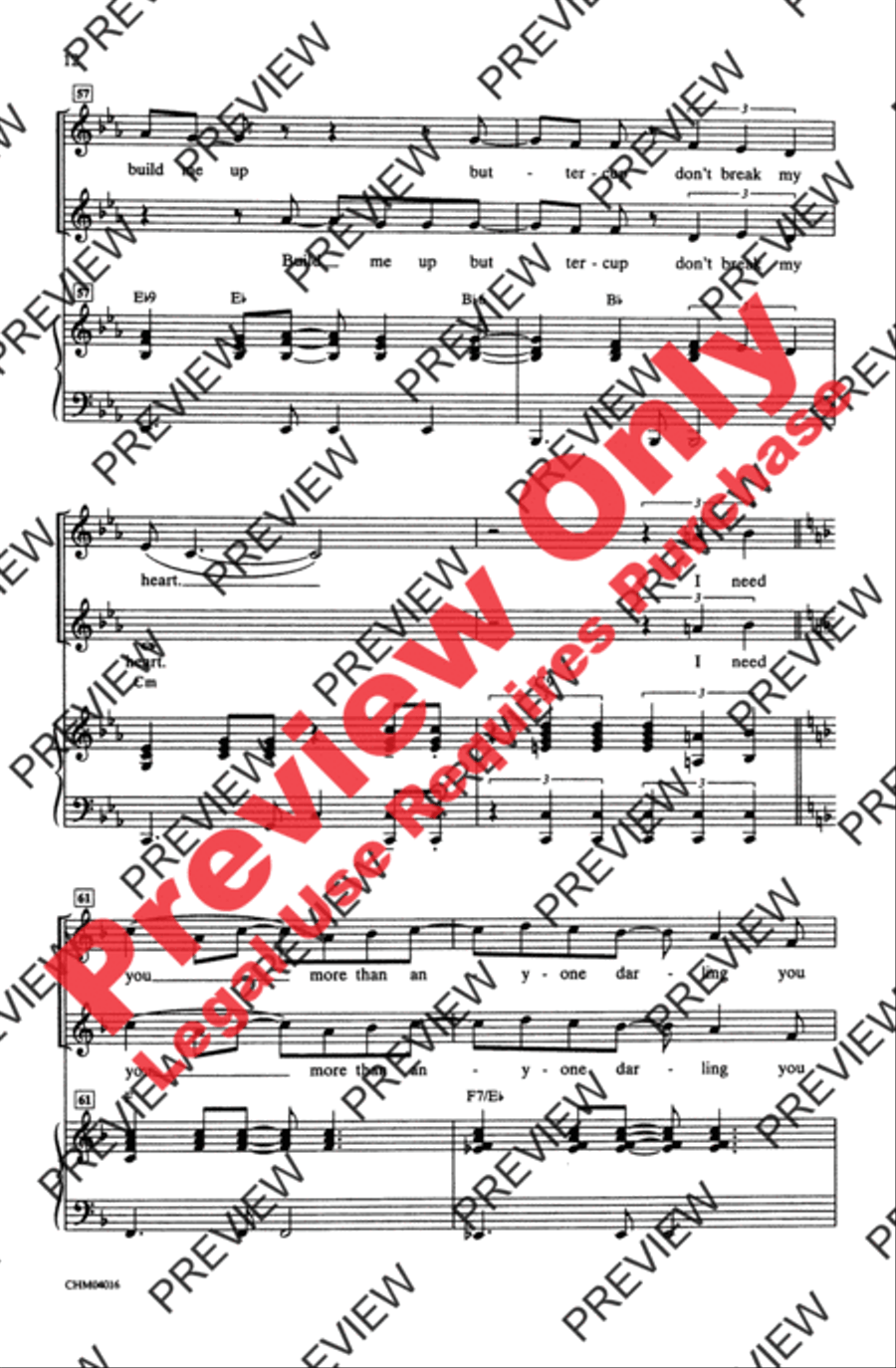 Build Me Up Buttercup 2-Part scores gallery preview page 11